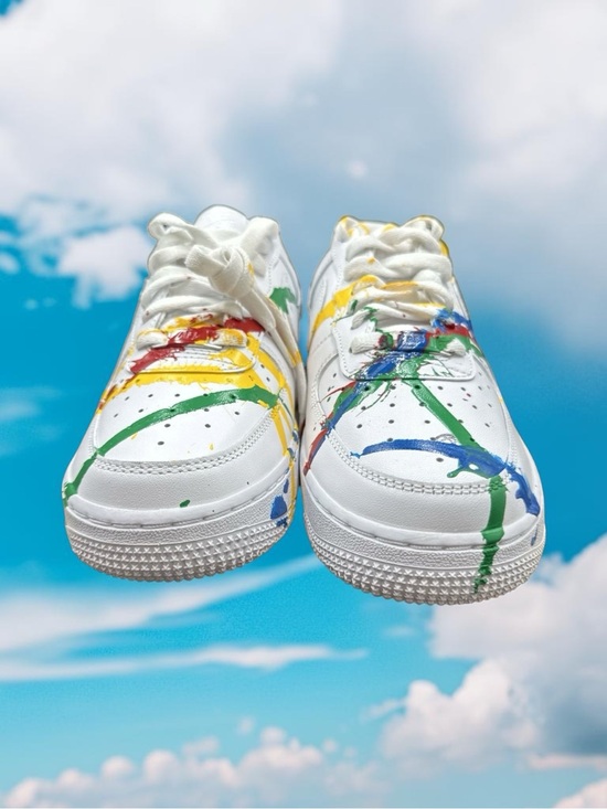 Nike Shoes - NWOB Authentic Custom Nike Air Force 1 Low Paint Splatter Sneakers